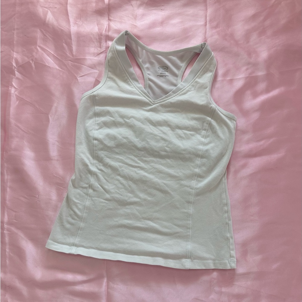 White Athletic Tank Top